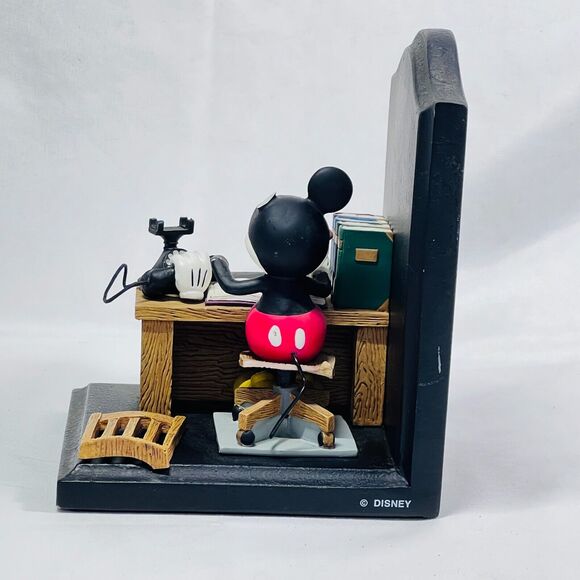 Disney Mickey and Minnie Mouse Sitting at Office Desk Bookends Figi Graphics - Picture 4 of 10